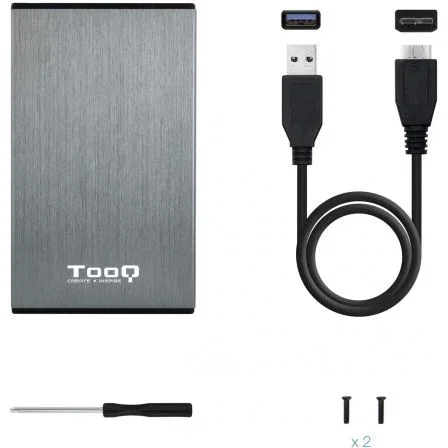 TOOQ TQE-2527G Caja para Disco Duro de 2.5'' SATA USB 3.1 Gris